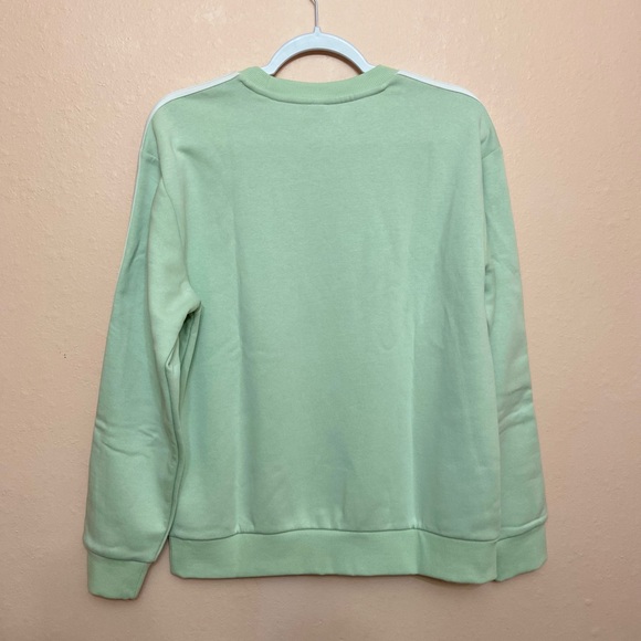 Adidas 3-Stripe Cotton Fleece Crewneck Sweatshirt - Picture 5 of 5